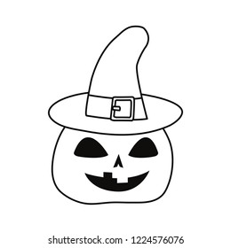 halloween pumpkin on white background