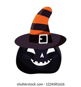 halloween pumpkin on white background