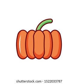 halloween pumpkin on white background vector illustration design