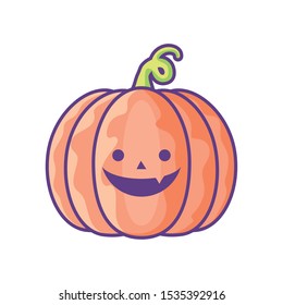 halloween pumpkin on white background vector illustration design