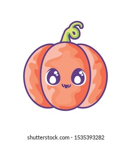 halloween pumpkin on white background vector illustration design