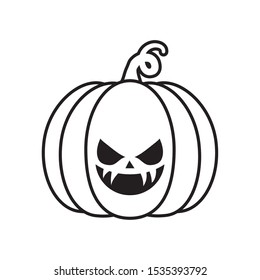 halloween pumpkin on white background vector illustration design
