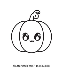 halloween pumpkin on white background vector illustration design