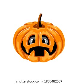 Halloween pumpkin on white background in vector EPS8