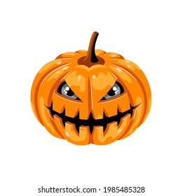 Halloween pumpkin on white background in vector EPS8