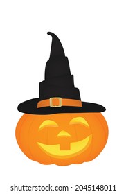 Halloween pumpkin on white background , vector