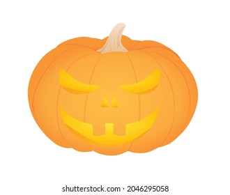 Halloween pumpkin on white background , vector