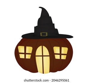 Halloween pumpkin on white background , vector