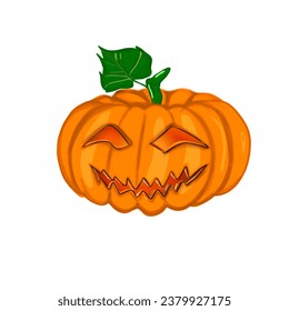 halloween pumpkin on white background