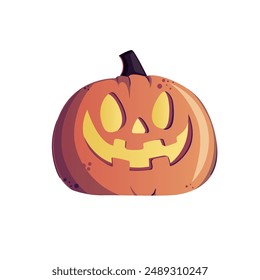 Halloween pumpkin on a white background. Vector