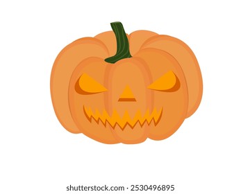 halloween pumpkin On a white background.