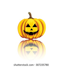 Halloween pumpkin on a white background