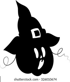 Halloween pumpkin on a white background. EPS 10