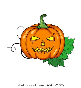 Halloween pumpkin on a white background