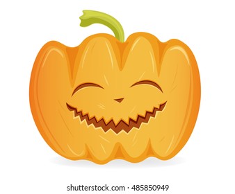 Halloween pumpkin on white background