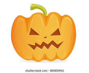 Halloween pumpkin on white background