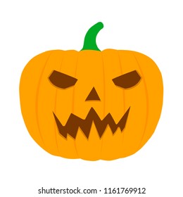 Halloween pumpkin on white background.Cartoon halloween pumpkin set
