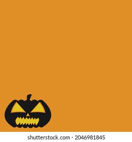 halloween pumpkin on yellow background