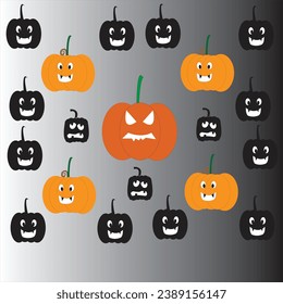 HALLOWEEN PUMPKIN ORANGE AND BLACK VECTOR FILES