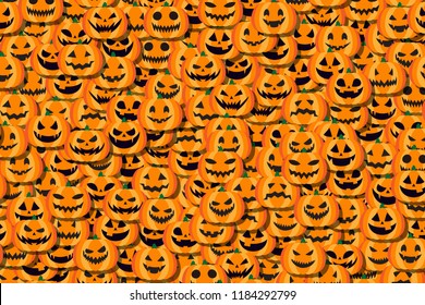 Halloween pumpkin ornament, horrible face pattern, Jack O Lantern