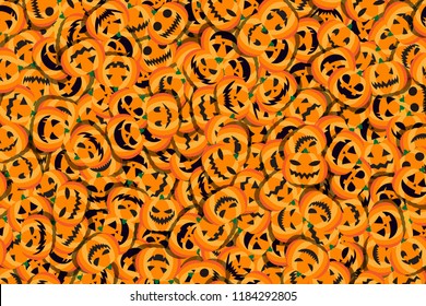 Halloween pumpkin ornament, horrible face pattern, Jack O Lantern