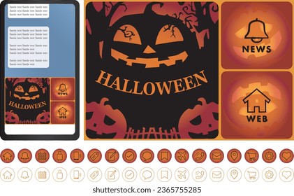 halloween and pumpkin party, line rich menu 38