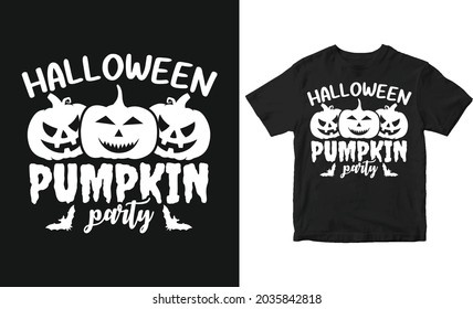 Halloween pumpkin party T-shirt design