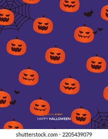 halloween pumpkin pattern background illustration