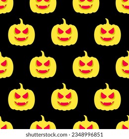 Halloween pumpkin pattern. Halloween pumpkin background. Seamless halloween pumpkin design