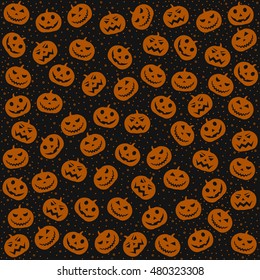 Halloween pumpkin. Halloween pattern with pumpkins