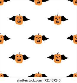 Halloween, pumpkin, pattern, vector illustration 