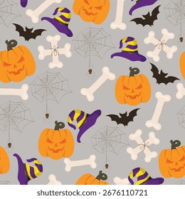 Halloween Pumpkin Patterns for backgrounds, fabrics, wrappers, covers, etc.