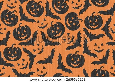 Halloween pumpkin patterns for backgrounds, fabrics, covers, holiday wrapping