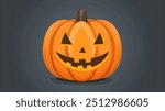 Halloween pumpkin with plain background, useful for celebration,printing,banner
