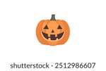 Halloween pumpkin with plain background, useful for celebration,printing,banner
