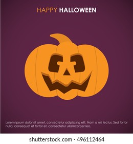 Halloween pumpkin  Poster, banner or background for Halloween Party with scary pumpkins.