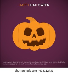 Halloween pumpkin  Poster, banner or background for Halloween Party with scary pumpkins.