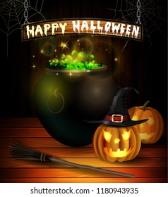 Halloween pumpkin realistic with heat. Isolated on white.