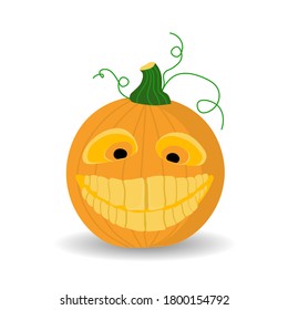 Halloween Pumpkin, Recipes FOR HALLOWEEN. DESSERTS. Isolated element. Vector illustration.