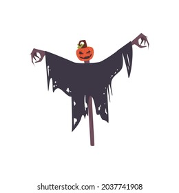 halloween pumpkin scarecrow comic character