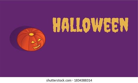 Halloween pumpkin scary banner theme