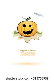Halloween pumpkin with scary face 