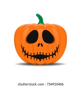 Halloween pumpkin with scary face