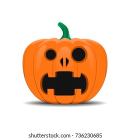Halloween pumpkin with scary face