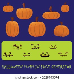 Halloween Pumpkin Scary Face Generator