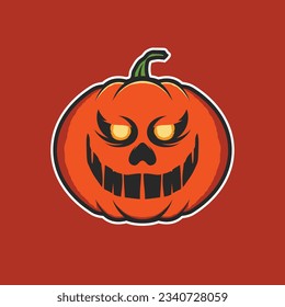 Halloween Pumpkin Scary Faces (Editable file) - Vector Illustration