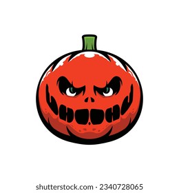 Halloween Pumpkin Scary Faces (Editable file) - Vector Illustration