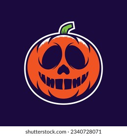 Halloween Pumpkin Scary Faces (Editable file) - Vector Illustration