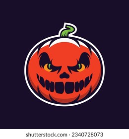 Halloween Pumpkin Scary Faces (Editable file) - Vector Illustration