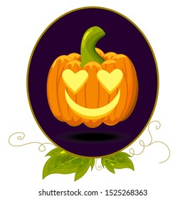 The halloween pumpkin. Scary pumpkin faces. Hand drawn cartoon illustration vector.